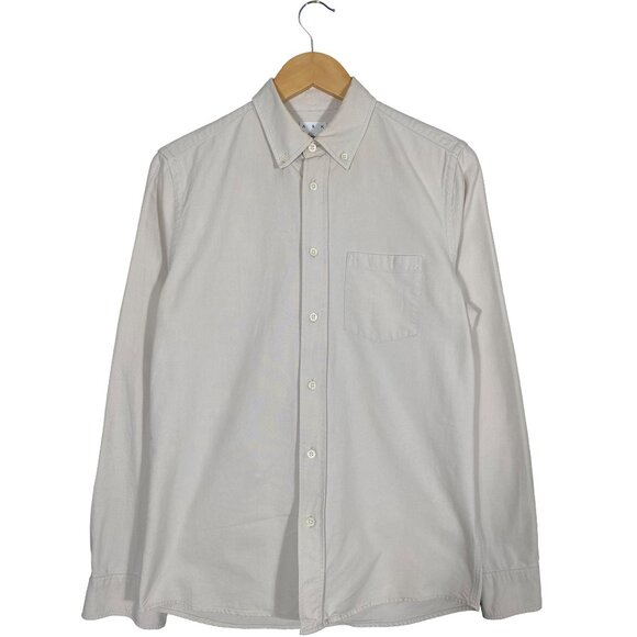 Asket 100% Cotton Light Gray Long Sleeve The Oxford Shirt men's size Small - Picture 1 of 9
